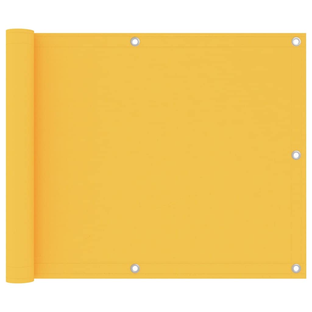 Brise-Vue pour Balcon Jaune 75x400 cm en Tissu Oxford Étanche