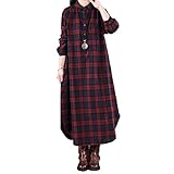 [three Joy] ワンピース レディース ロングワンピース 可愛いワンピース 大きいサイズ カジュアル かわいい レッド 2XL