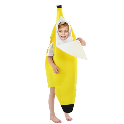 Tao-Ge Banana Costume for Kids Boys Girls Toddler Cute Fruit Outfit Halloween Dress up Costume for Play