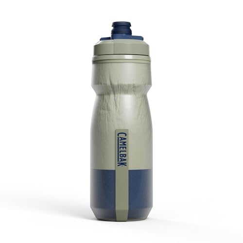 Image of CamelBak Podium Chill Insulated Bike Squeeze Water Bottle, Cold Retention for Cycling, 21oz, Mercury Fog