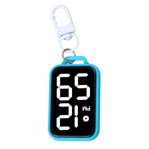 Vynetra Montre porte-clés numérique compacte pour étudiants et enfants - Horloge de poche électronique - Accessoires de chronométrage - Cadeau compact - Montre porte-clés pour étudiants