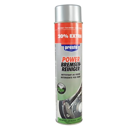 Presto Power PB18 : Lot de 18 bombes de nettoyant à freins à 600 ml - Plus de pression - Idéal pour les professionnels -