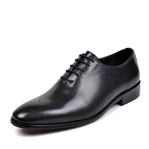 Zapatos formales de cuero redondeado con cordones para trajes de negocios