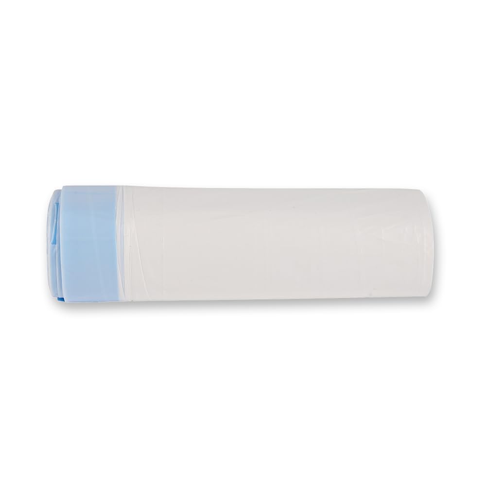 900 Stück Franz Mensch Müllbeutel mit Zugband 30l weiß | HDPE, Rolle, L: 50 cm, B: 60 cm, 15 my, Karton, Müllsäcke, Mülltüten, Mülltonnen, Abfallsack