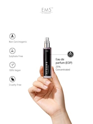Image of EM5 Afgano Perfume For Men | Amber Smoky Oud Wood Musculine Fragrance | Eau De Parfum Spray | Gift for Him | 15 ml