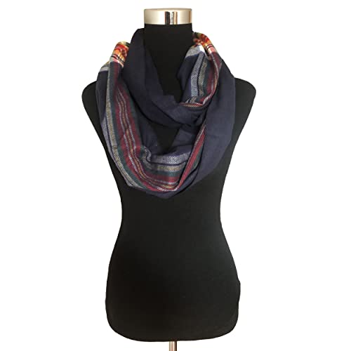 Unisex Women's Stylish Plaids & Check Cashmere Winter Infinity Cowl Scarf2