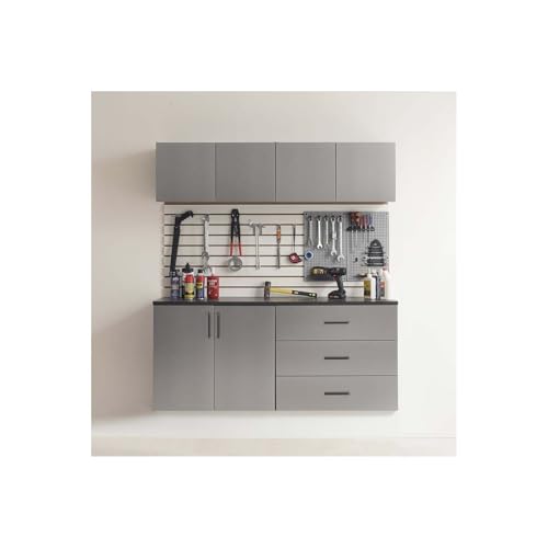 Image of Maykoosh Wall Mounted Storage Cabinet with Doors & Shelves Garage & Home Organization Metal /64x79x20 5 Piece Set