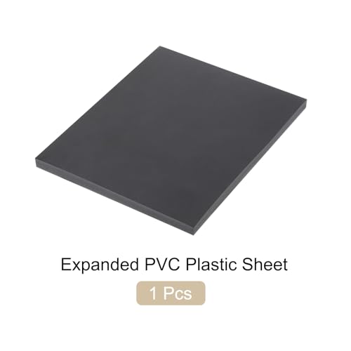 Image of Expanded PVC Plastic Sheet 0.6 inch Thick, 8 inchx10 inch Lightweight Rigid Foam Sheet, [for Crafts Signage Displays Digital Screen Printing] - Black / 1 Pcs
