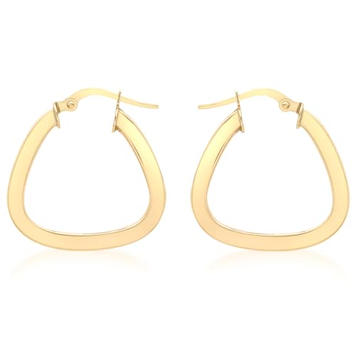 Créoles triangulaires or jaune 9 carats pour sublimer vos tenues d'été