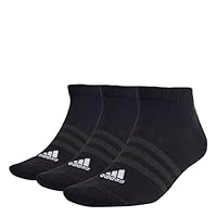 adidas Sportswear Thin and Light Low-Cut Socks 3 Pack, Black/White, Small