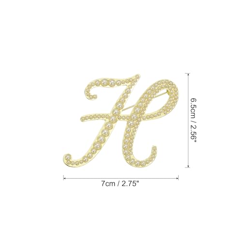 Image of PATIKIL Letter Brooch Pins, Pearl Initial Alphabet Letter Lapel Badges Pin for Women Men Girl Wife Suits Clothes Dress Bouquet Coat Hat Bag Craft Party