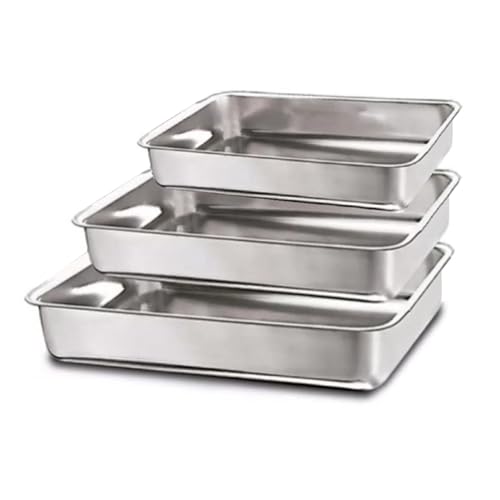 Jogo De 3 Assadeiras Retangular Alumínio Alta Formas Bolo Nº 1 a ...