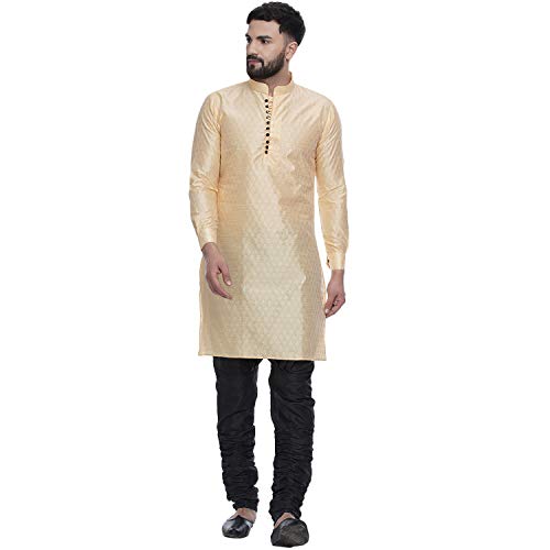 Image of Veera Paridhaan Men's Ethnic Jacquard Printed Long Straight Kurta