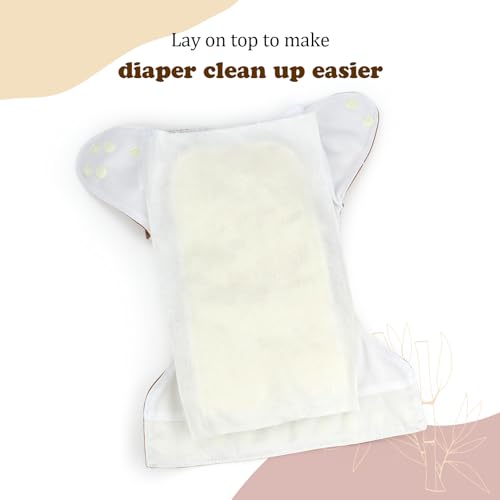 Image of Mama Koala Disposable Natural Bboo Diaper Liners for Cloth Diapers, 400 Sheets (4 Pack)