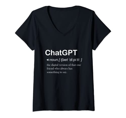 Womens Funny ChatGPT Definition V-Neck T-Shirt