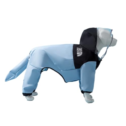 犬用レインコート ペットレインコート カッパ 犬服 ペット雨具 防水 防風 防塵 着脱簡単 耐久性 速乾 快適 犬 服 通気 ペット用品 軽量 散歩用 梅雨対策 小型犬 中型犬 大型犬 柴犬用 に-ブルー 4XL