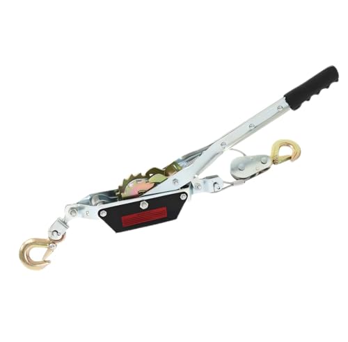 Zwsair Treuil Manuel, 1/2T Mini Corde à Cliquet Extracteur Outil de Serrage à Main avec Double Crochet, Tire Fort Câble Outil De Levage pour La Construction, Les Autoroutes, Les Ponts, La Métallurgie