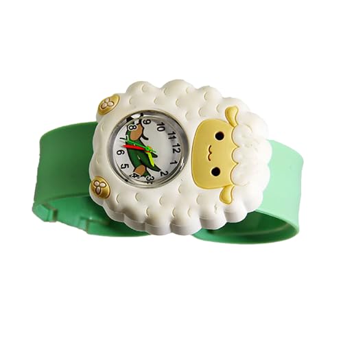 Reloj Infantil Adorable: Diseño de Dibujos Animados de Moda, Reloj Tipo «Jelly» Suave y Cómodo para Niños y Niñas, con Función Didáctica para Ayudarles a Aprender a Leer l (Oveja)