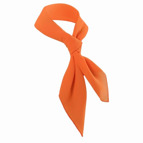 Seawhisper Orange Ascot Scarf Fred Neck Scarf Vintage Tulle 