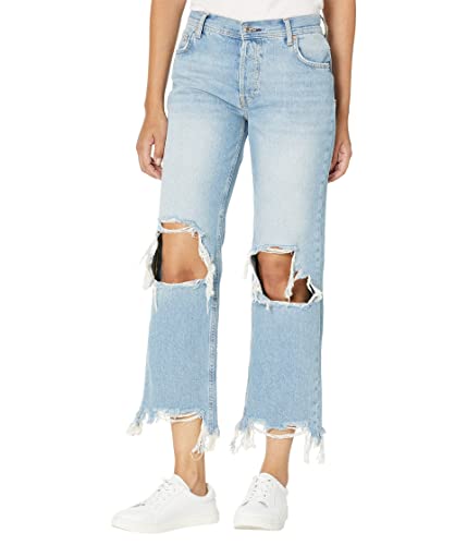 Free People Maggie Mid-Rise Straight Jeans Light Stone 24 27