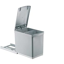 Mueble Basura Bajo Fregadero Quellmalz Cocina Cubo de Basura empotrable 1 x 16 L Mano extraíble con automática de la Tapa Palanca Armario Ancho de 30 cm