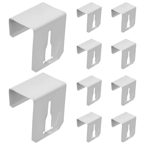 Kisangel Lot de 10 Crochets Métalliques pour Fenêtre, Pinces Multifonctions sans Perçage, Fixation pour Guirlandes Lumineuses et Tringles à Rideaux,...