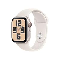Apple Watch SE (2nd Gen) [GPS + Cellular, 40mm] Starlight Aluminium Case with Starlight Sport Band - [M/L]
