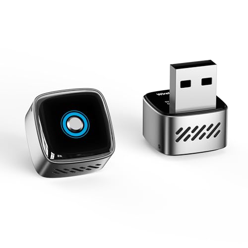 Pisendra Adaptador CarPlay & Android Auto Inalámbrico 2 en 1 - Conmutación de 1 Clic Multi-Dispositivos, Mini Dongle USB/USB-C Plug & Play, WiFi 5.8GHz Estable, Latencia Cero, OTA (Plata)