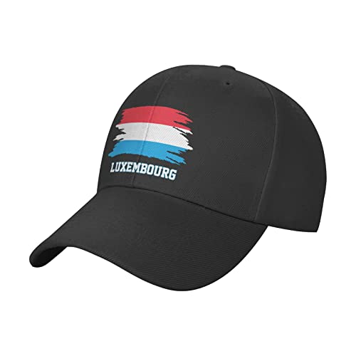 RFSHOP Casquette de baseball réglable avec drapeau du Luxembourg pour fans de Luxembourg, unisexe, noir, patriotique, papa, camionneur, #1954, taille unique