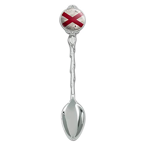 Rustic Distressed Alabama Flag Novelty Collectible Demitasse Tea Coffee Spoon