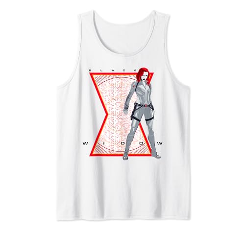 Débardeur Black Widow Glitch Logo Marvel pour femme en coton