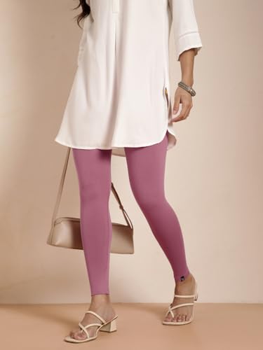 Image of TWIN BIRDS Women Viscose Ankle Leggings | Stretchable Kurti Wear Bottom