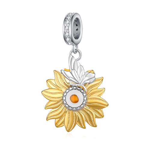 Mustard Seed Charm 925 Sterling Silver Sunflower Mustard Seed Charm Mustard Seed Jewelry Gifts for Women