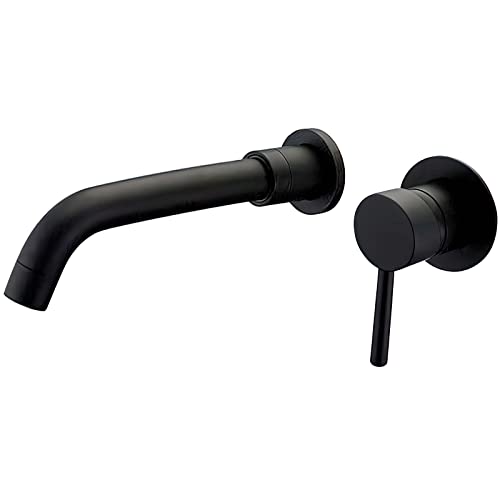 VALAZ Matte Black Basin Mixer Spout 21 cm, Bathroom Accessory, Mattschwarz