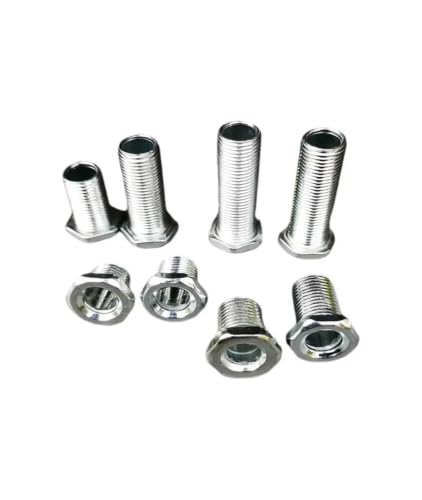 Tornillo de tubo roscado hueco M12*24mm cincado con brida para pasar cables eléctricos