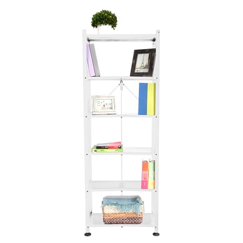 Image of Origami 6-Tier Folding Bookshelf (White)