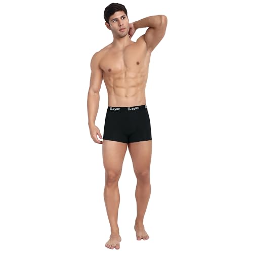 Image of Zyke Men's Cotton Trunk Innerwear | 95% Cotton 5% Elastane Stretch Underwear | Ultra Soft Waistband Anti-Bacterial Moisture Wicking Trunks for Men (Pack of 1)