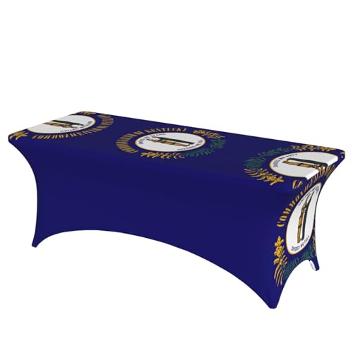 Housse de table rectangulaire élasthanne Kentucky sans pli pour buffet de fête