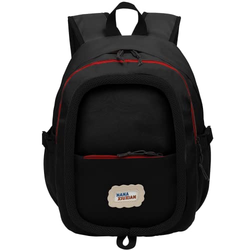 Image of Leaper Water-resistant Laptop Backpacks Lightweight Shoulder Backpack Cute Travel Satchel Black