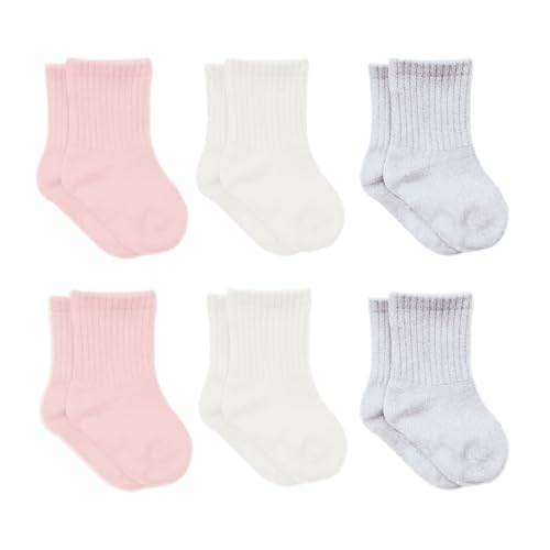 Image of bistyle Baby Grip Ankle Socks 6 Pairs | Newborn Infant Toddlers Sock Organic Cotton | Kids Boys Girls Ankle
