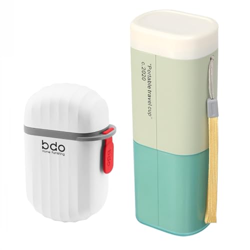Image of Shopiable Store Plastic Travel Toothbrush Holder and Soap Case Portable Soap Container Dish Tray Toothpaste Holder Organizer Storage Box for Bathroom Camping, White
