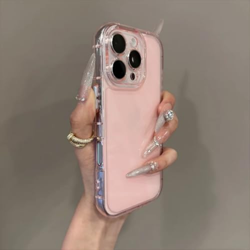 Coque antichoc iPhone 12 rose ovale pour éviter les bris d objectif