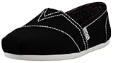 Skechers Women's Bobs Plush Peace and Love Ballet Flat, Black/White, 8.5 M US