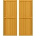 Ekena Millwork ARW101BF621X44TUH Americraft Six Exterior Real Wood Two Equal Panel Framed Board-n-Batten Shutters (Per Pair), 21"W x 44"H, Turmeric