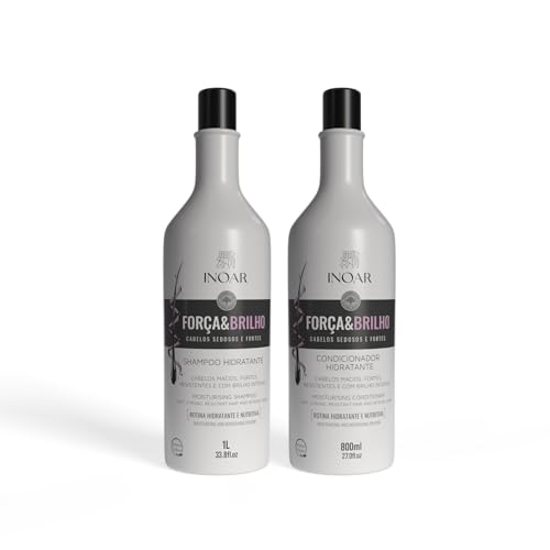 Inoar, Força & Brilho, Kit Shampoo 1L E Cond 800ml, Cabelos Forte...
