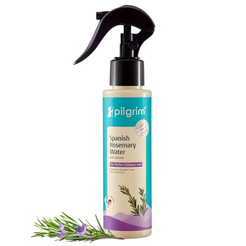 Pilgrim Spanish Rosemary Water Spray with Biotin for Hair Growth 100ml Hair Spray for Regrowth Thicker & Stronger Hair Sulphate & Paraben Free