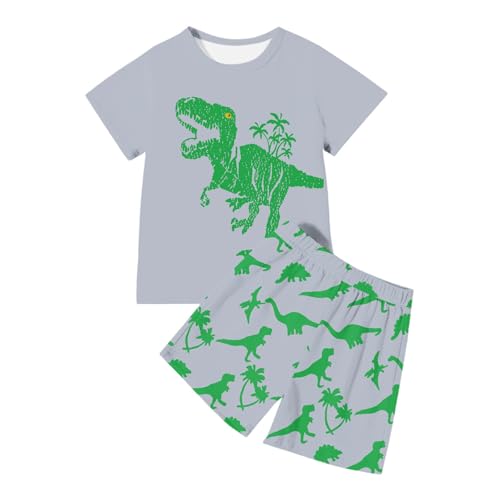 Chándal de 2 piezas para niños,Conjuntos Pantalones y Camisetas niños Conjunto ropa infantil bebé 2Pcs Conjuntos camiseta con cortos deportiva a 11 años#g