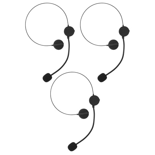 CORHAD Auriculares Micrófono de Juguete para Cosplay 3 Unidades Accesorios para Disfraz de Estrella de Rock Ligeros y Cómodos para Fiestas Carnavales y Halloween