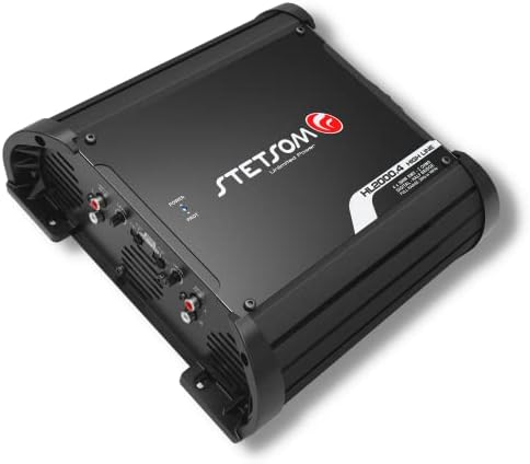 Stetsom HL 2000.4 2 Ohms Multichannel Car Audio Amplifier HL2000.4 2K Watts RMS 4 Channel 2Ω Stable Full Range HD Sound Quality Car Stereo MD Crossover HPF LPF Bass Boost Front Rear Bridge Speakers