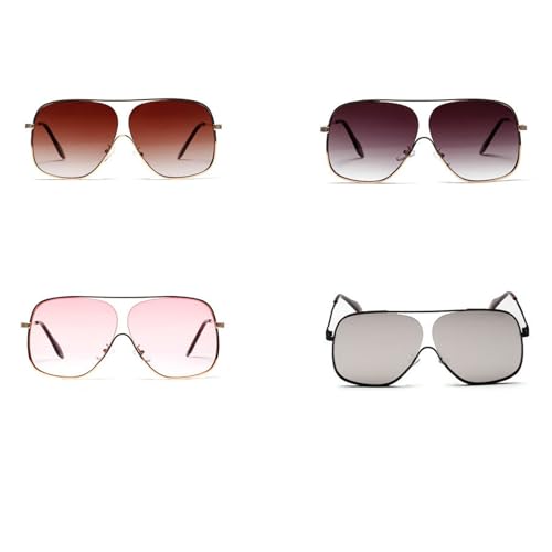 willochra Oversized Pilot Square Sunglasses For Women Men Vintage Cute Polygon Sun Glasses Ladies Double Bridge Eyewear3